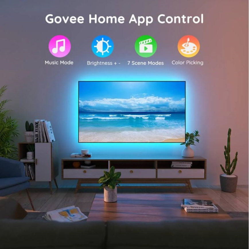 Govee - TV 46-60 Smart RGB LED-baggrundsbelysning + fjernbetjening