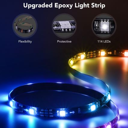 Govee - TV 55-65 Smart LED-baggrundsbelysning RGBIC med Wi-Fi