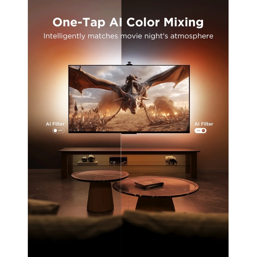 Govee - TV Backlight 3 Pro 75-85 SMART LED-baggrundsbelysning RGBIC Wi-Fi