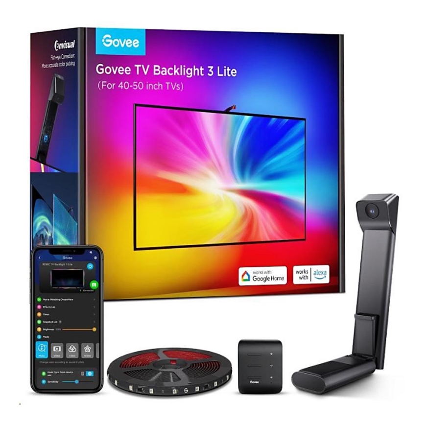 Govee - TV baggrundslys 3 Lite TV 40-50" SMART LED baggrundslys RGBICW Wi-Fi IP67 + fjernbetjening