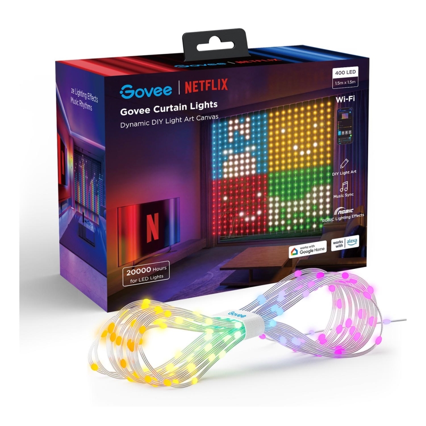 Govee - Udendørs LED lyskæde m. RGB-farver LED/15W/230V IP65 Wi-Fi