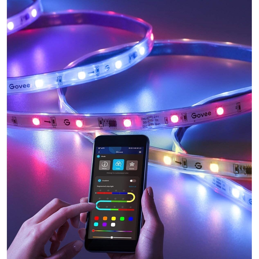 Govee - Udendørs Pro SMART RGBICWW udendørs LED strip 10 m 2700-6500K Wi-Fi IP65