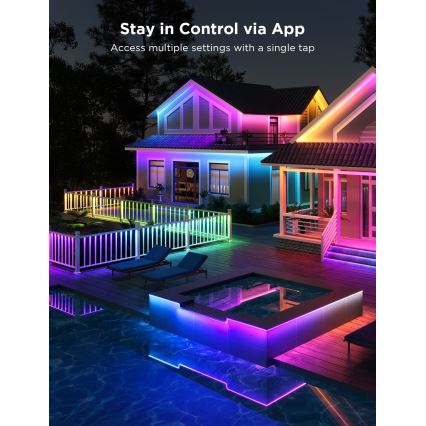 Govee - Udendørs Pro SMART RGBICWW udendørs LED strip 10 m 2700-6500K Wi-Fi IP65