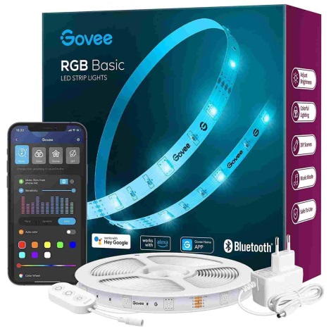 Govee - Wi-Fi RGB Smart LED lysbånd 5m