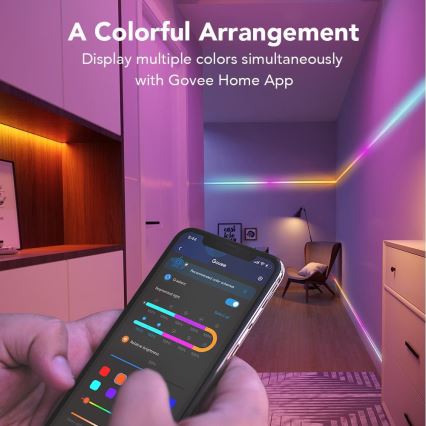 Govee - Wi-Fi RGBIC Smart PRO LED lysbånd 5m - ekstra slidstærk