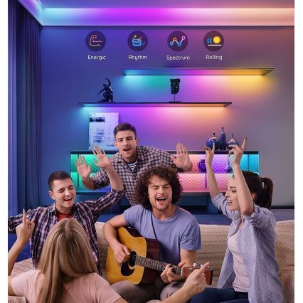 Govee - Wi-Fi RGBIC Smart PRO LED strip 3 m - ekstra slidstærk