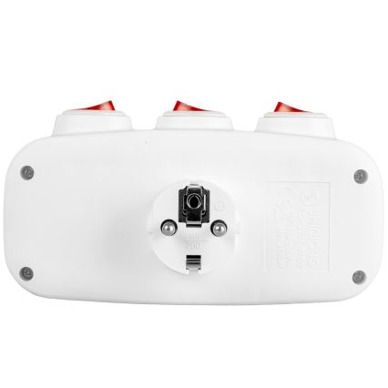 Grenkontakt med afbrydere, 3 udtag