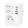 Grenudtag 1x16A+2x 2,5A med 2x USB A+C-oplader, hvid