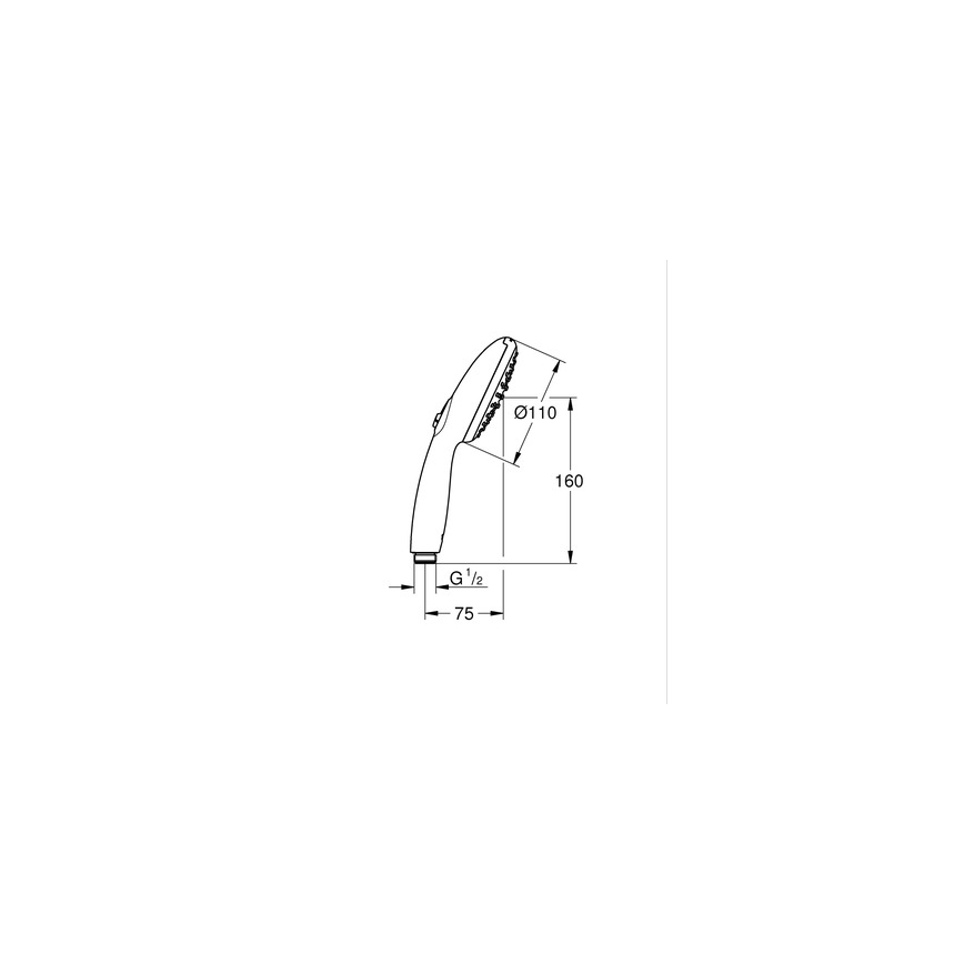 GROHE 1053152431 - Håndbruser VITALIO START 110 600 mm sort