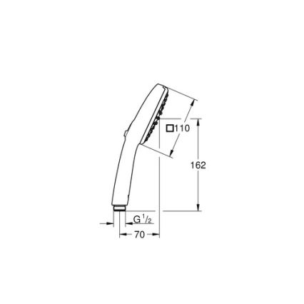 GROHE 1053162431 - Håndbruser VITALIO COMFORT 110 600 mm sort
