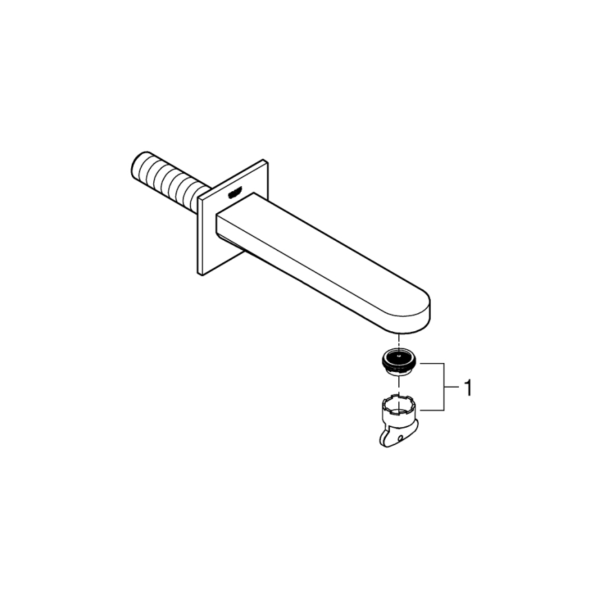 GROHE 13404003 - Badekarafløb PLUS 168 mm poleret krom