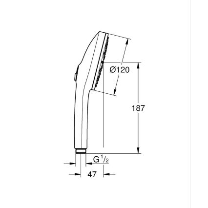 GROHE 134863GN00 - VITALIO JOY+ 120 mm håndbruser, børstet guld