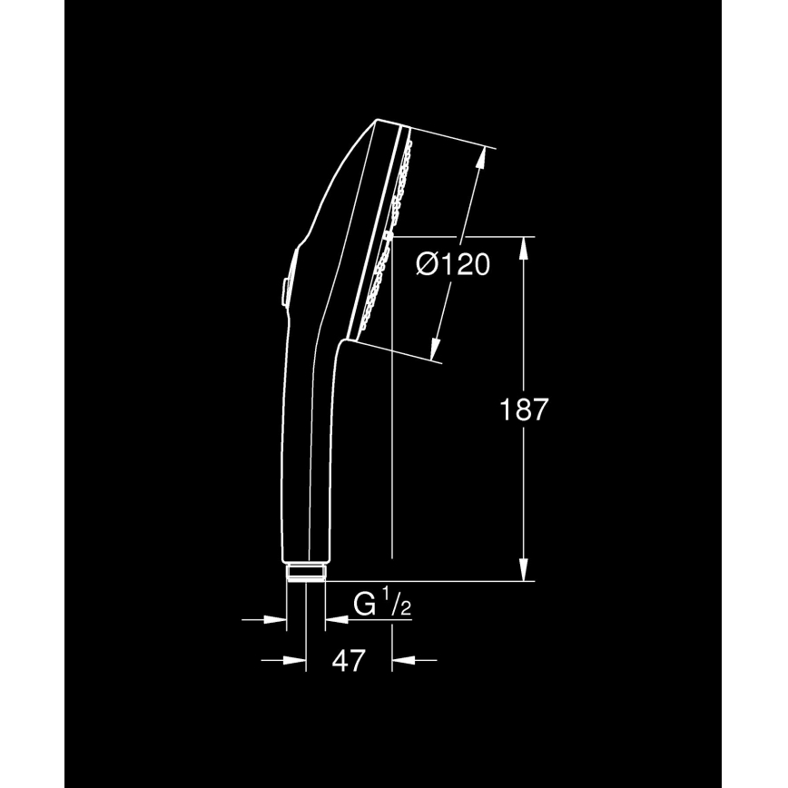 GROHE 1348642430 - Håndbruser VITALIO JOY+ 120 mm sort