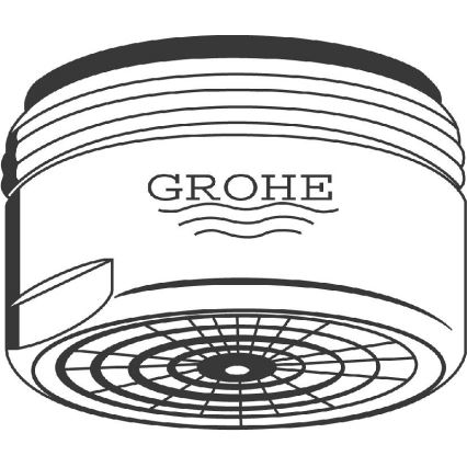 GROHE 13929000 - Perlator M 24 × 1 blank krom