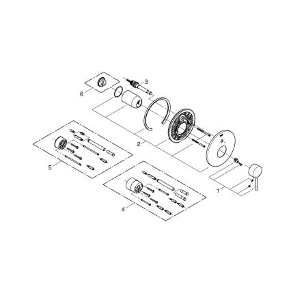 GROHE 19285001 - Badekararmatur til indbygget montering ESSENCE i poleret krom