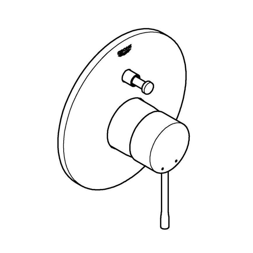 GROHE 19285001 - Badekararmatur til indbygget montering ESSENCE i poleret krom