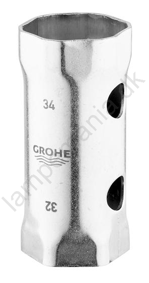 GROHE 19332000 - 34 mm nøgle i blank krom | Lampemania