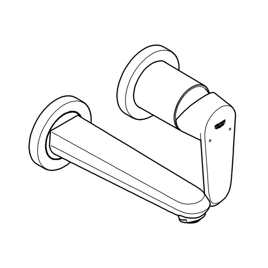 GROHE 19573002 - 2-huls håndvaskarmatur EURODISC COSMOPOLITAN 11x17 cm krom