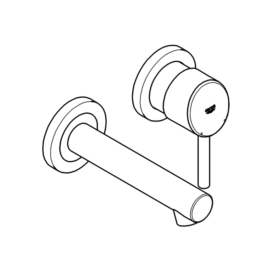 GROHE 19575001 - 2-huls håndvaskarmatur CONCETTO 147 mm poleret krom