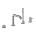GROHE 19578DC1 - 4-huls badekarsbatteri ESSENCE i rustfrit stål