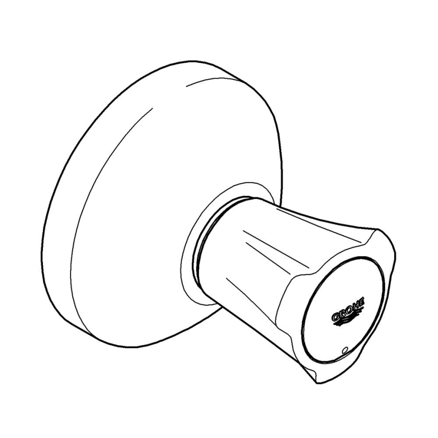 GROHE 19808001 - Overdel til indbygget ventil COSTA L blank krom