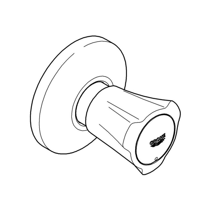 GROHE 19855001 - Overdel til indbygningsventil COSTA L 10-35 mm, blank krom