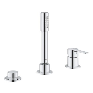 GROHE 19965001 - LINEARE 3-huls kararmatur til badekar, blank krom