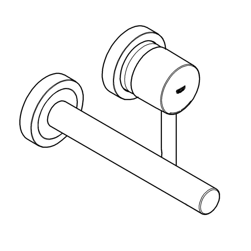 GROHE 19967GN1 - Håndvaskarmatur ESSENCE 230 mm, guld