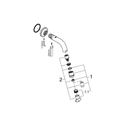 GROHE 20205000 - Vægmonteret ventil UNIVERSAL 106 mm blank krom