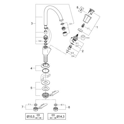 GROHE 20393001 - Stående ventil COSTA L DN 15, poleret krom
