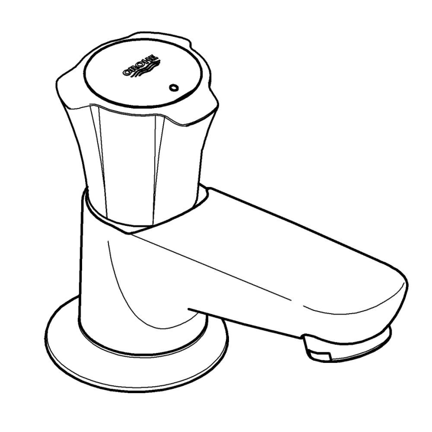 GROHE 20404001 - Stående ventil COSTA L DN 15 poleret krom