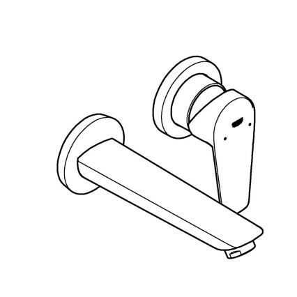 GROHE 20474001 - Håndvaskarmatur til indbygning, 177 mm, blank krom