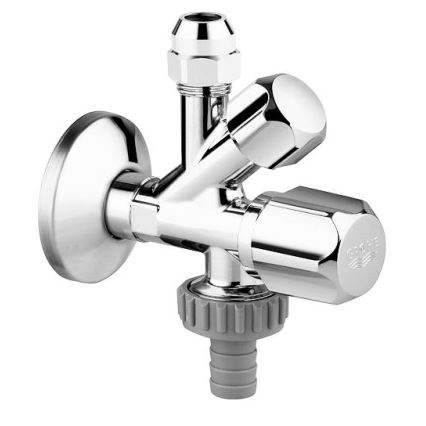 GROHE 22035000 - Kombinationsvinkelventil UNIVERSAL DN 15, poleret krom