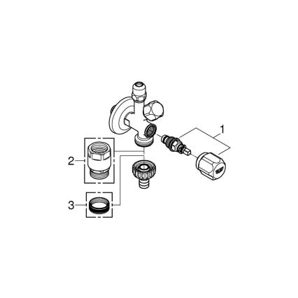 GROHE 22035000 - Kombinationsvinkelventil UNIVERSAL DN 15, poleret krom