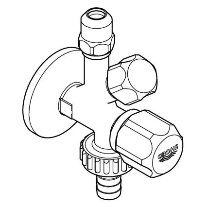 GROHE 22035000 - Kombinationsvinkelventil UNIVERSAL DN 15, poleret krom