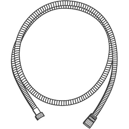 GROHE 22100000 - Bruserslange VITALIOFLEX METAL LONG-LIFE 1750 mm krom