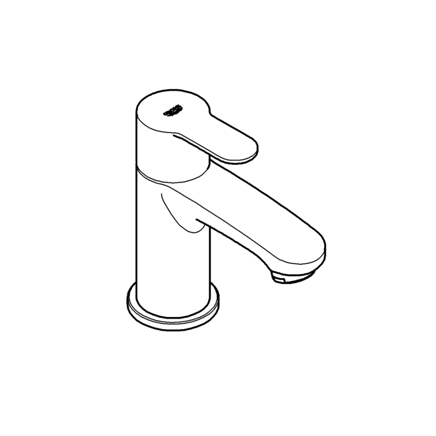 GROHE 23039002 - Bordmonteret håndvaskarmatur EUROSTYLE COSMOPOLITAN, størrelse XS, krom