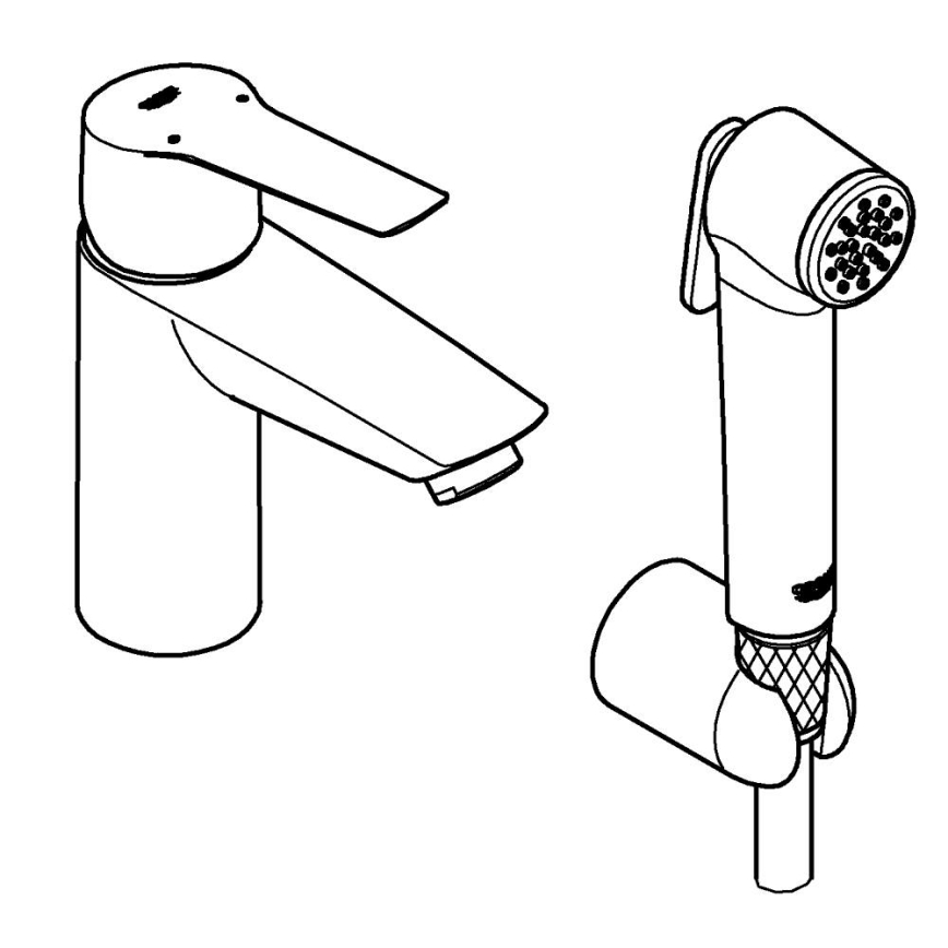 GROHE 23123003 - Håndvaskarmatur START 165 mm, poleret krom