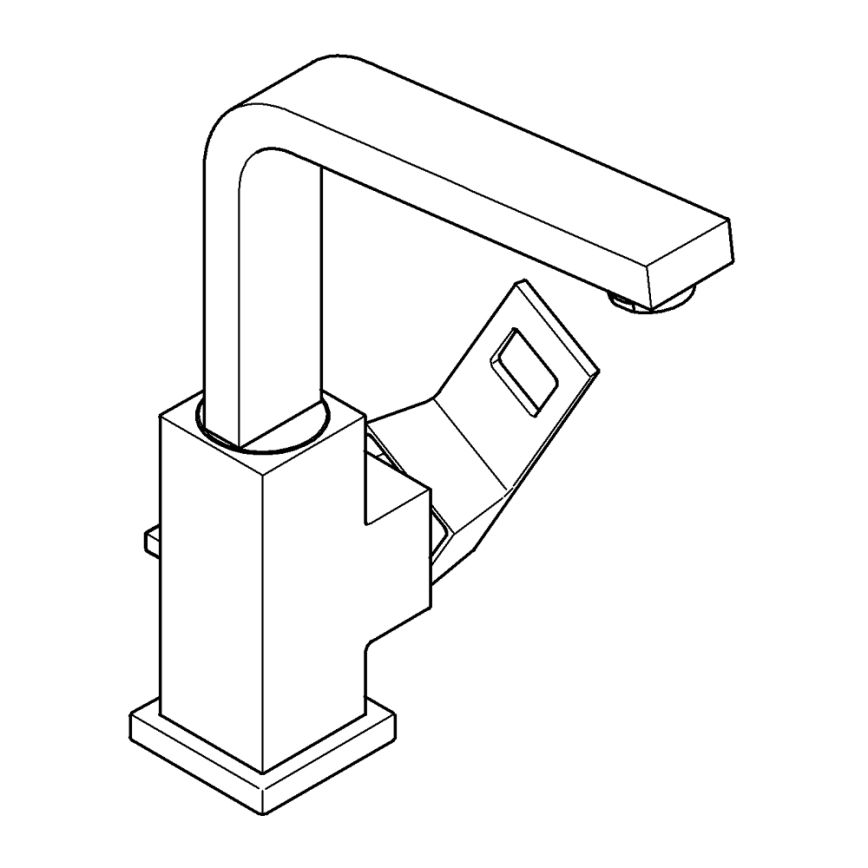 GROHE 23135AL0 - EUROCUBE håndvaskarmatur, størrelse L, grafit