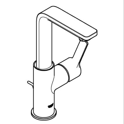 GROHE 23296001 - Håndvaskarmatur LINEARE, størrelse L, poleret krom