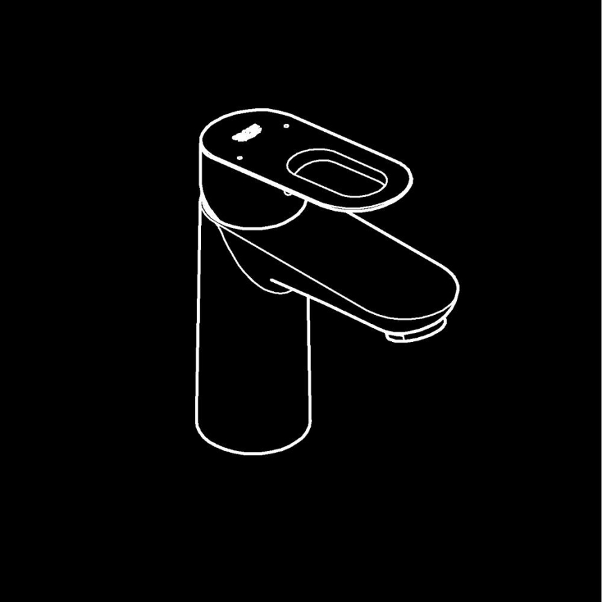 GROHE 23337000 - Håndvaskarmatur BAULOOP DN 15 poleret krom