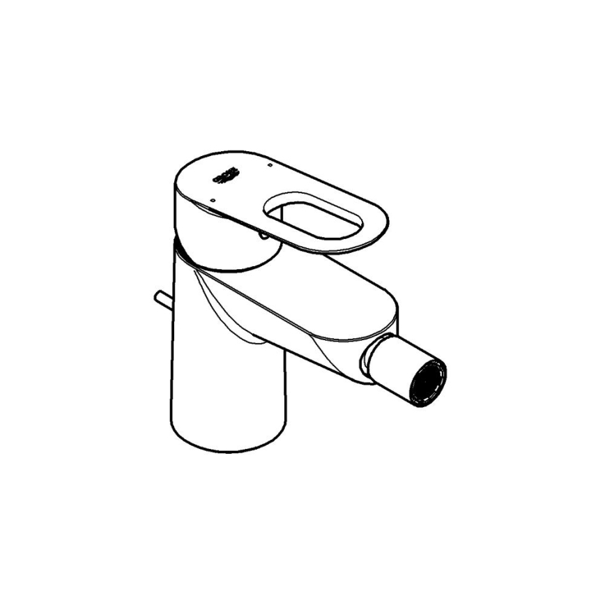 GROHE 23338000 - BAULOOP bidetbatteri, blank krom