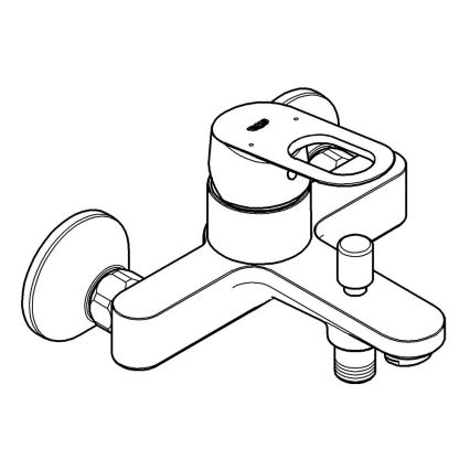 GROHE 23341000 - Badekarbatteri BAULOOP DN 15 blank krom