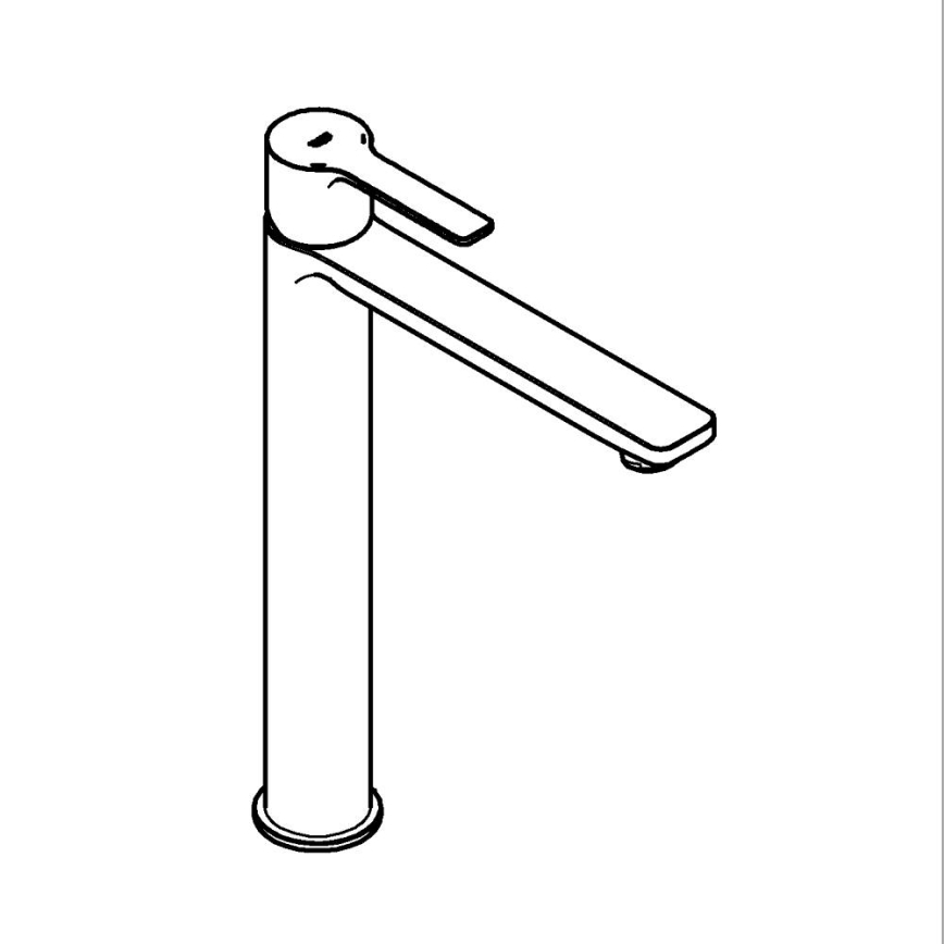 GROHE 23405AL1 - LINEARE håndvaskarmatur, XL-størrelse, grafit