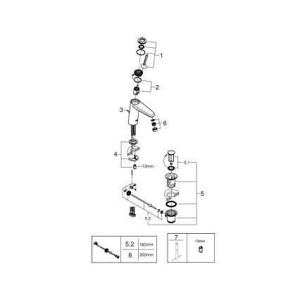 GROHE 23427000 - Håndvaskarmatur EURODISC JOY DN 15, størrelse M, blank krom