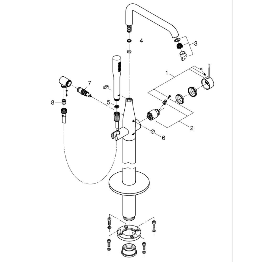 GROHE 23491AL1 - ESSENCE badekarbatteri 277 mm grafit