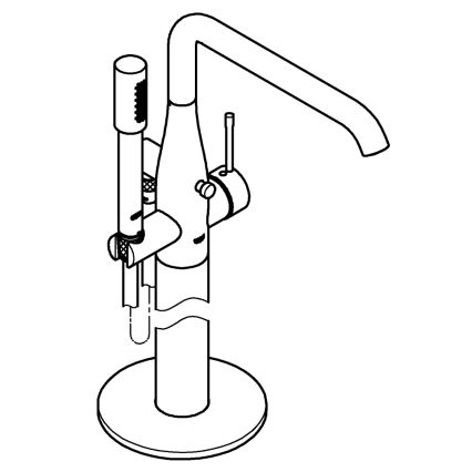 GROHE 23491AL1 - ESSENCE badekarbatteri 277 mm grafit