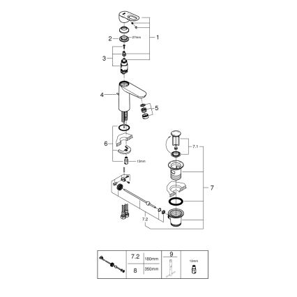 GROHE 23762000 - BAULOOP håndvaskarmatur DN 15, poleret krom