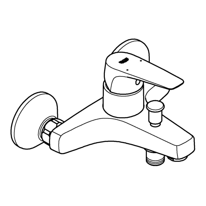 GROHE 23772000 - Badekarbatteri START FLOW 150 mm poleret krom