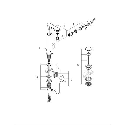 GROHE 23844003 - Håndvaskarmatur PLUS, størrelse L, blank krom